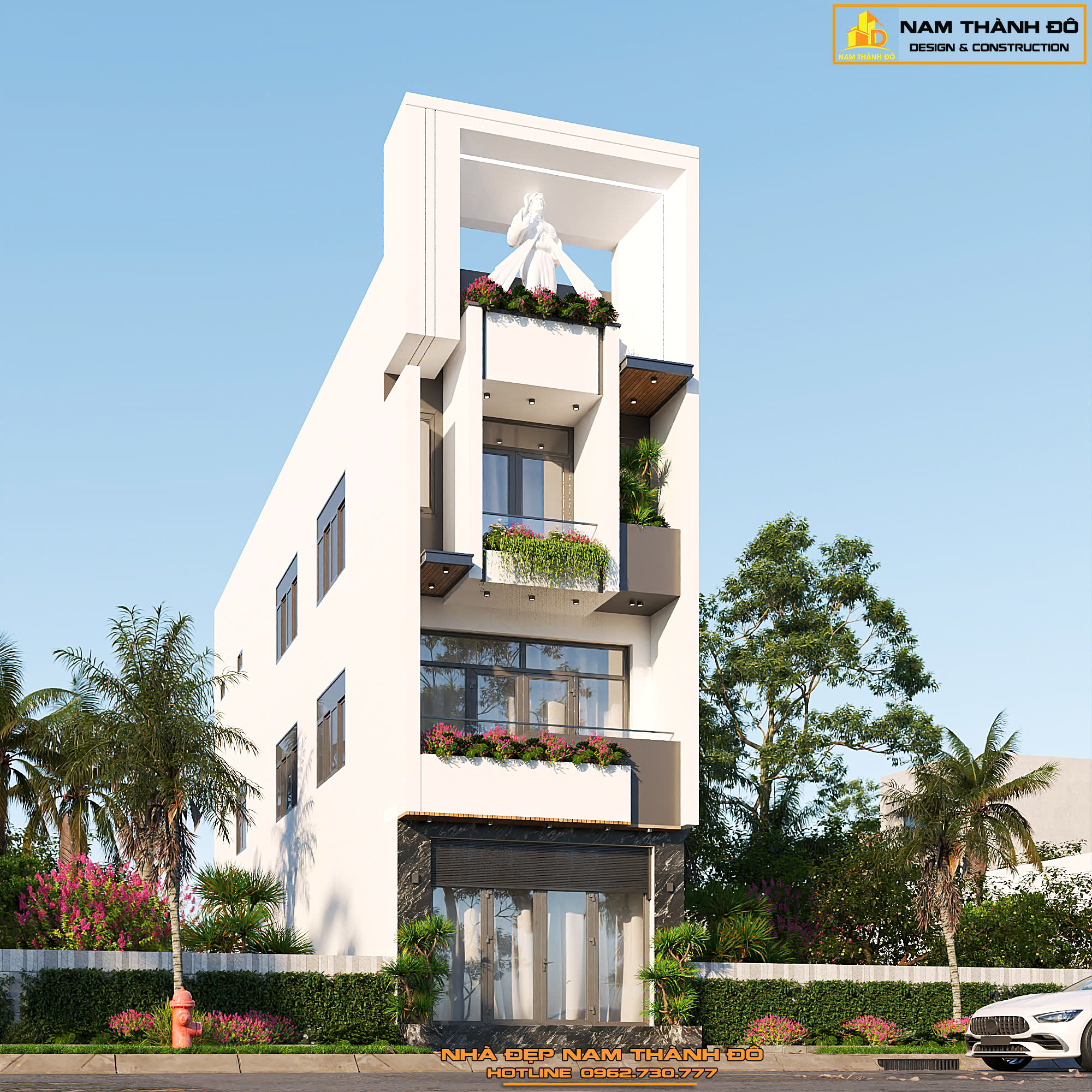 Nhà phố 3 tầng hiện đại