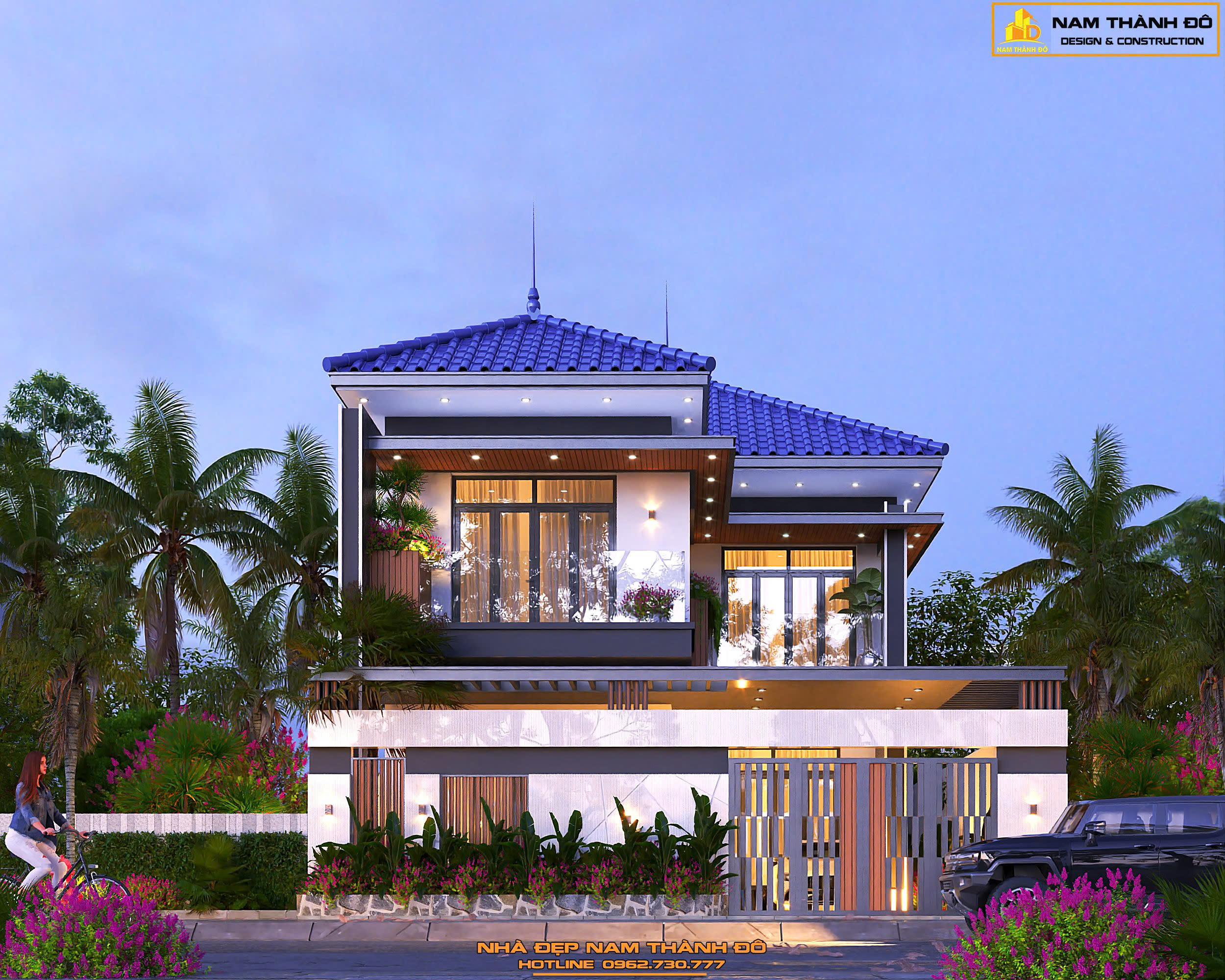 Nhà mái nhật 2 tầng đẹp