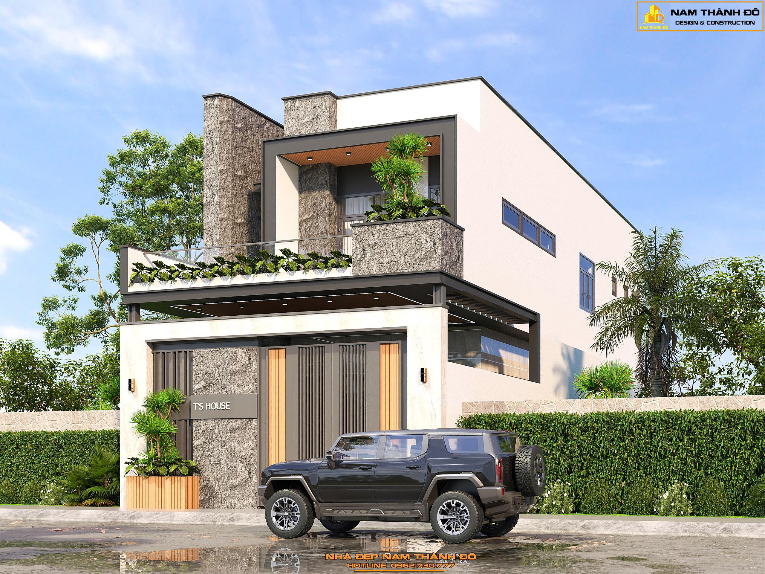 Nhà phố 2 tầng hiện đại, tiện nghi