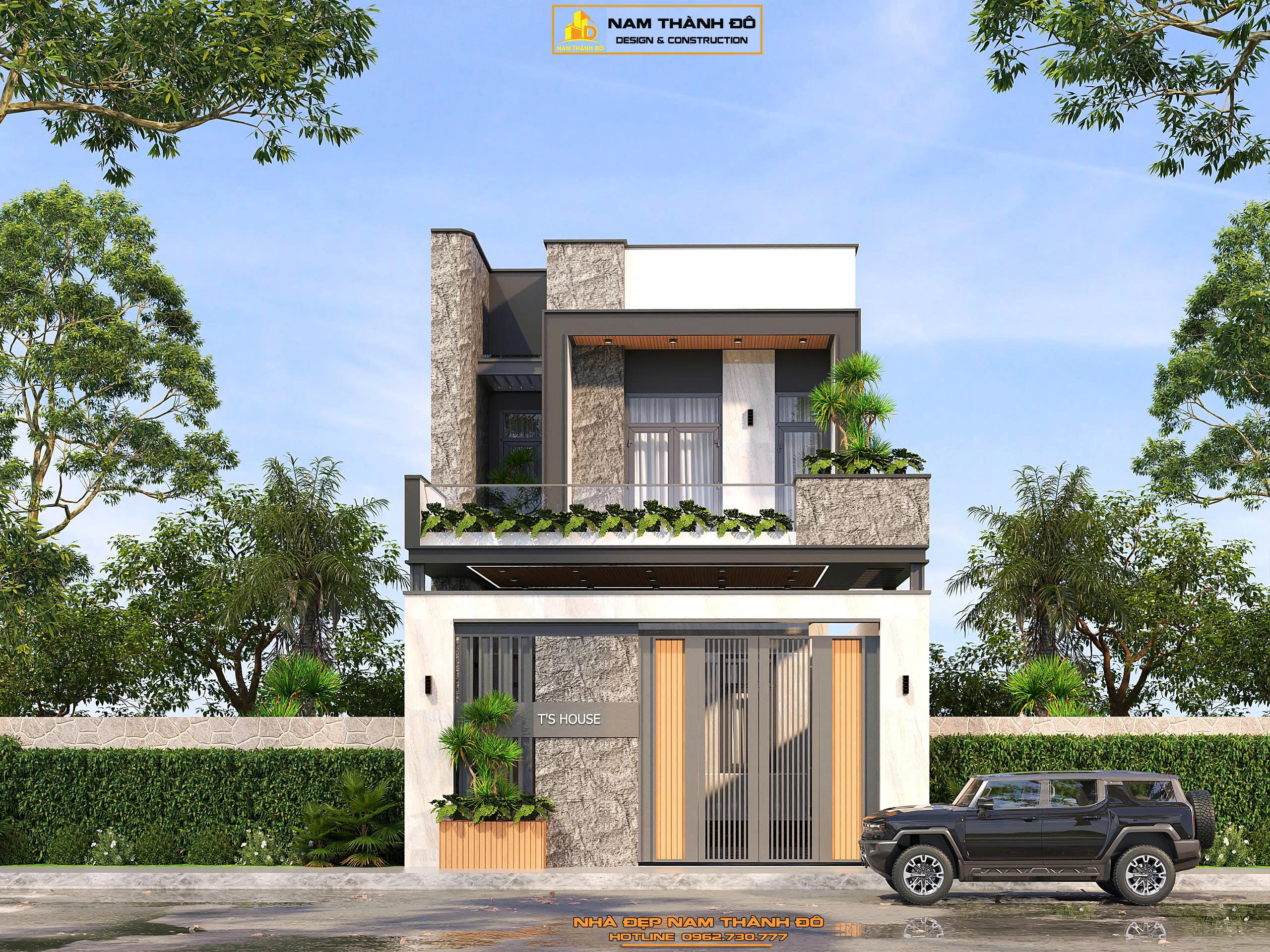 Nhà phố 2 tầng hiện đại, tiện nghi